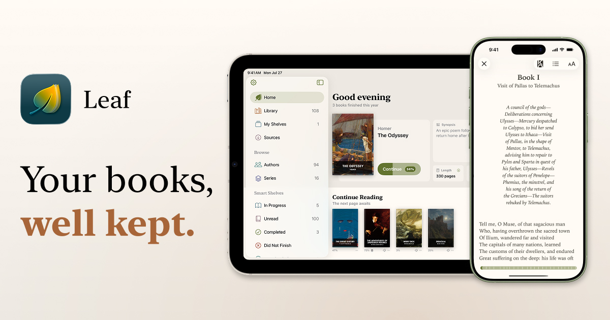 Leaf — Your books, well kept.